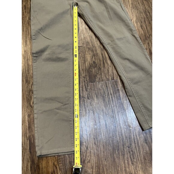 Mott & Bow Slim Pants Mens 33x32 Denim Designer Stretch Beige Office - Picture 7 of 10